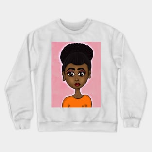 Cute art black anime style digital art Crewneck Sweatshirt